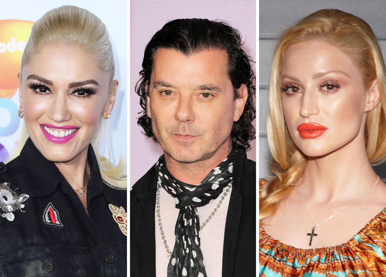 Gavin Rossdale and girlfriend Xhoana Xheneti and ex-wife Gwen Stefani