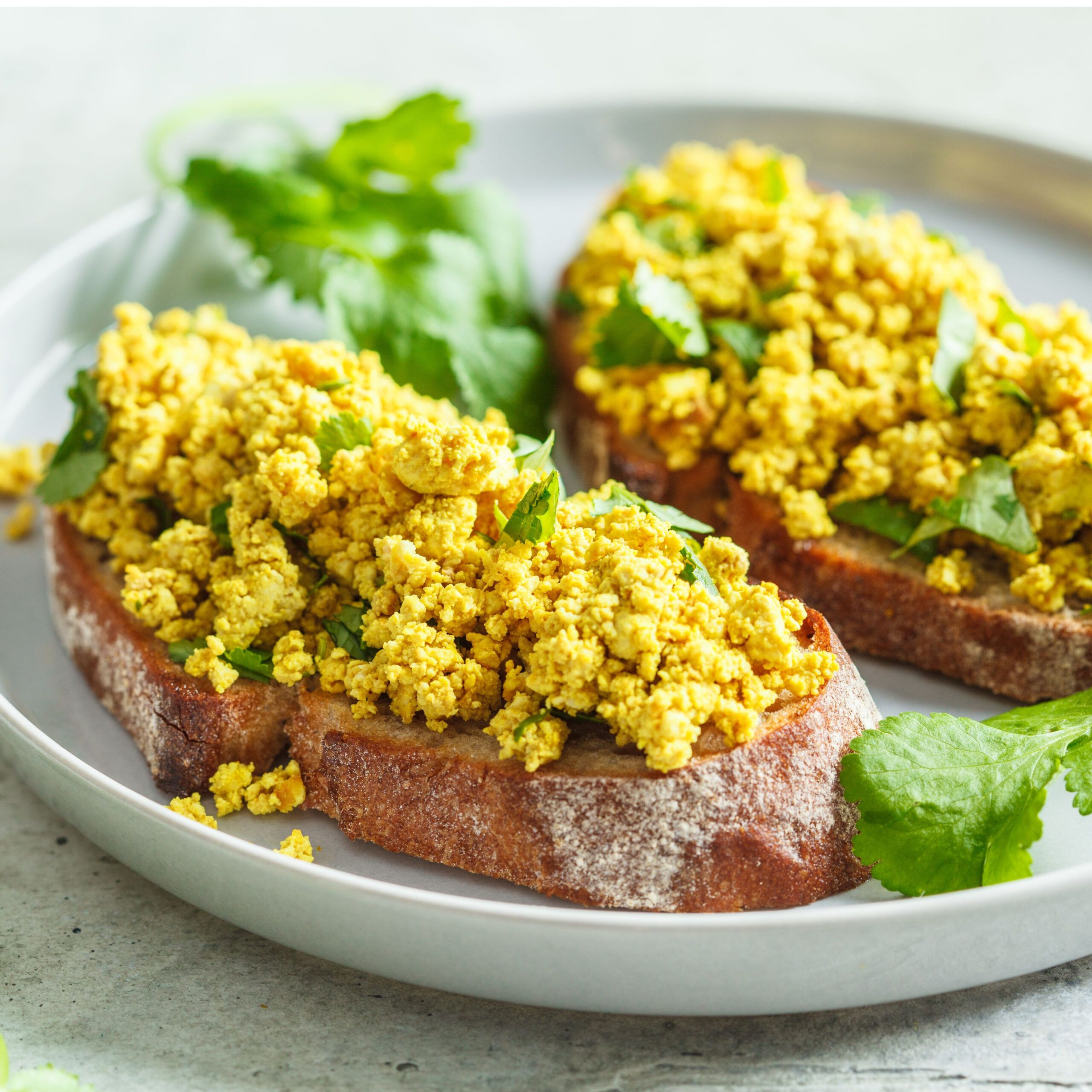 tofu scramle on toast