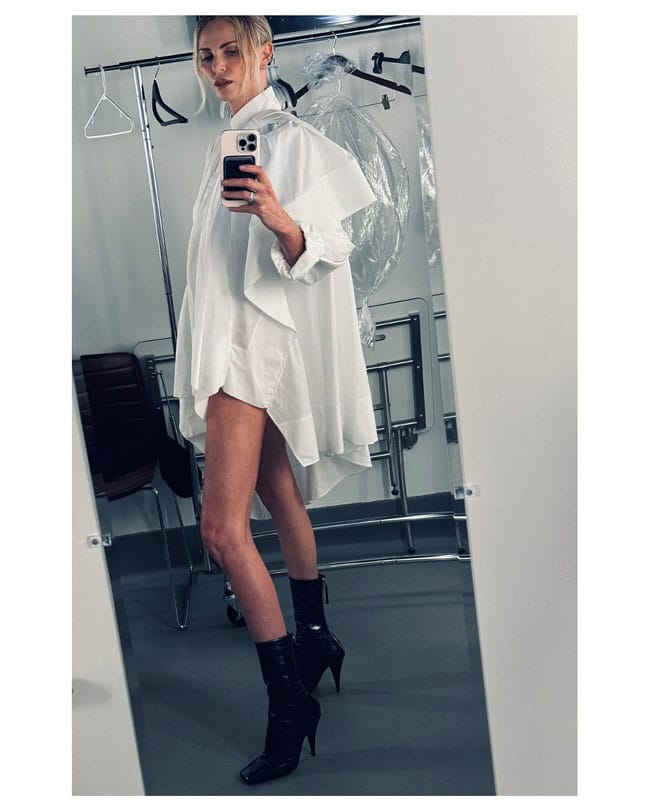 Charlize Theron mirror selfie