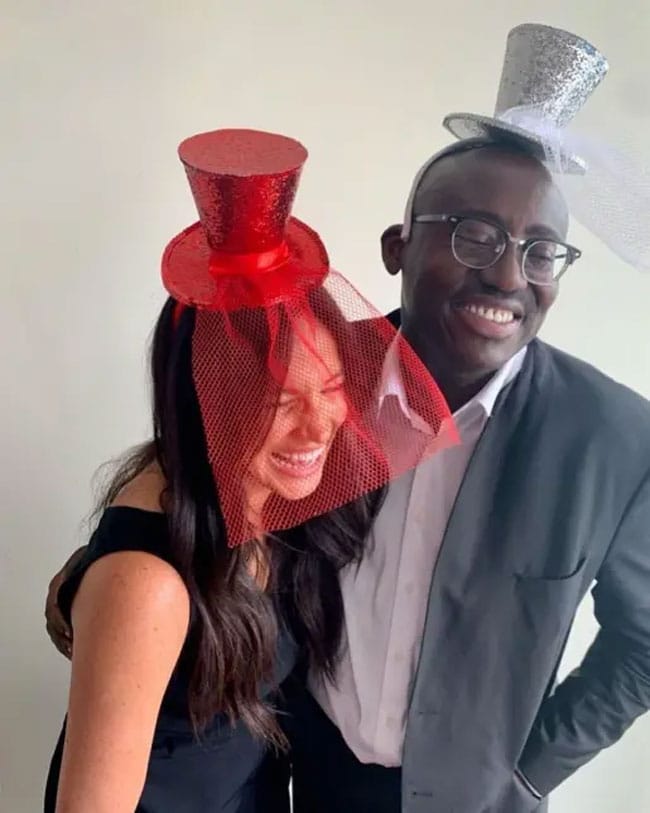Meghan Markle and Edward Enninful laughing