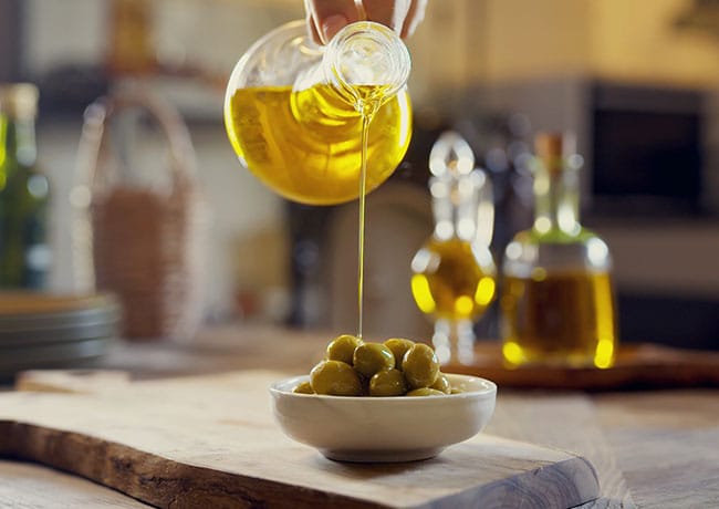 olive oil in a jar
