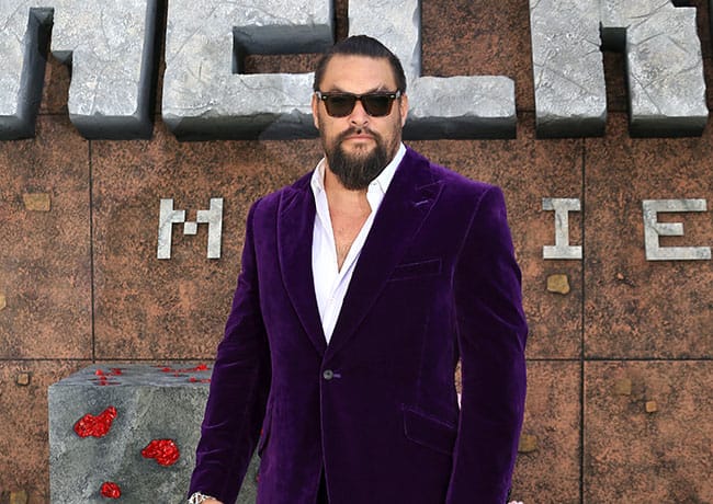 Jason Momoa Minecraft movie premiere 2025