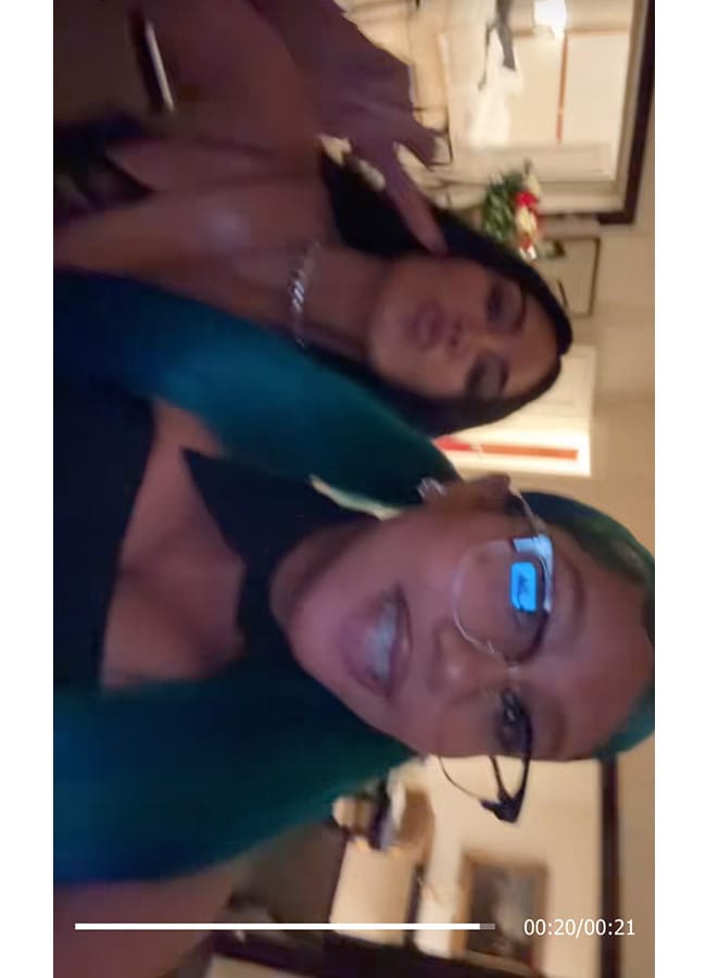 Kim Kardashian and North West blue hair TikTok