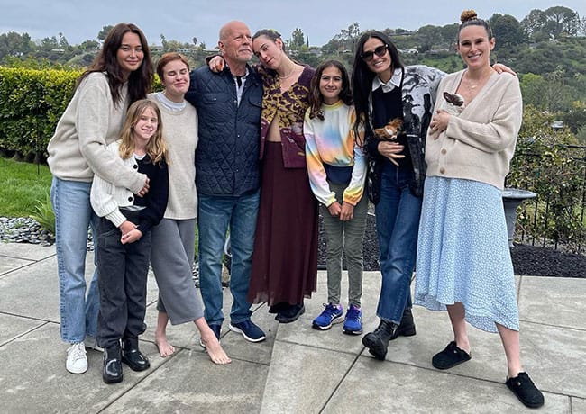 Bruce Willis Demi Moore Emma Heming Willis and family