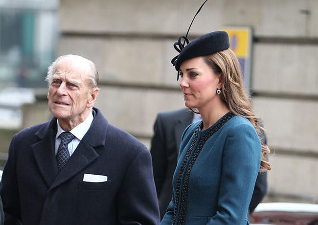Kate Middleton and Prince Philip in 2013