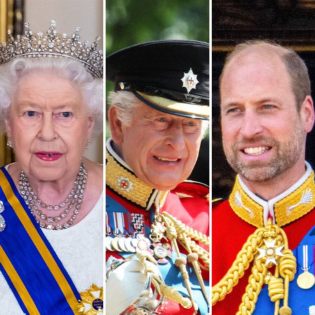 The Queen King Charles Prince William