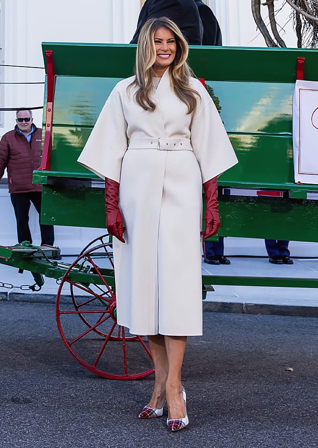 Melania Trump White House Christmas tree delivery