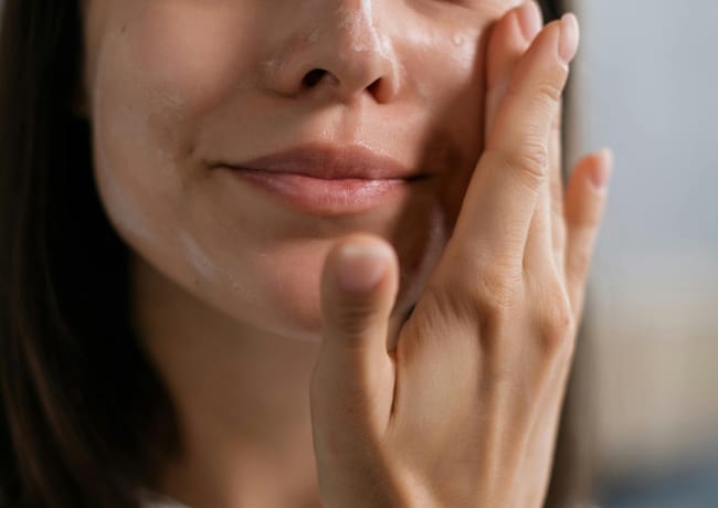 woman-moisturizing-skin