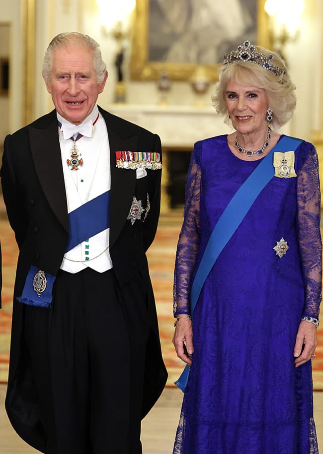 King Charles and Queen Camilla at State Banquet