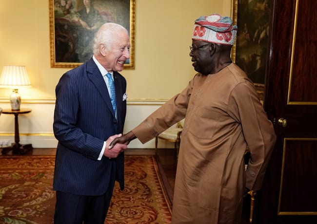 King Charles and Nigerian President Bola Ahmed Tinubu