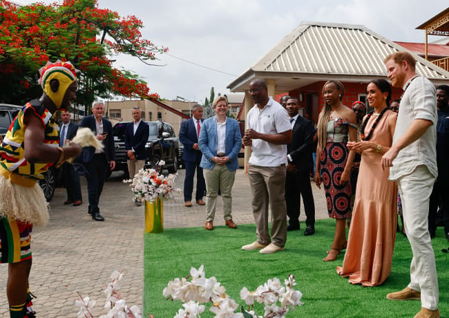 Meghan Markle and Prince Harry in Nigeria