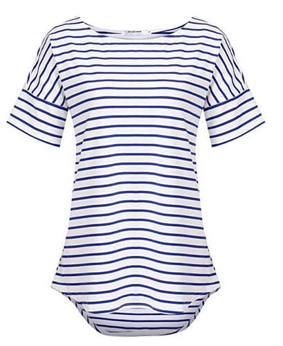 Blue and White Stripe Tee
