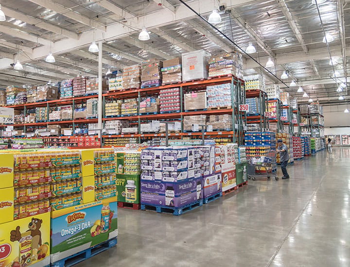 Inside a Costco warehouse