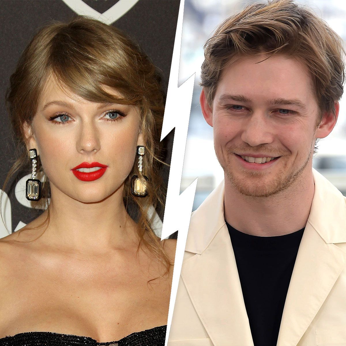 taylor swift joe alwyn split screen red carpet headshots