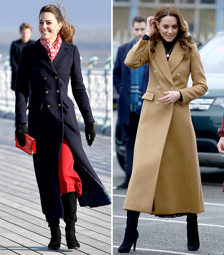 Kate Middleton knee high boots long coats