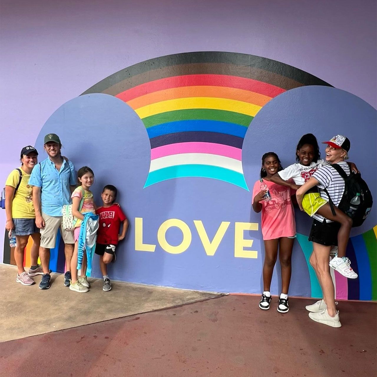 Charlize Theron spring break Disney World Instagram