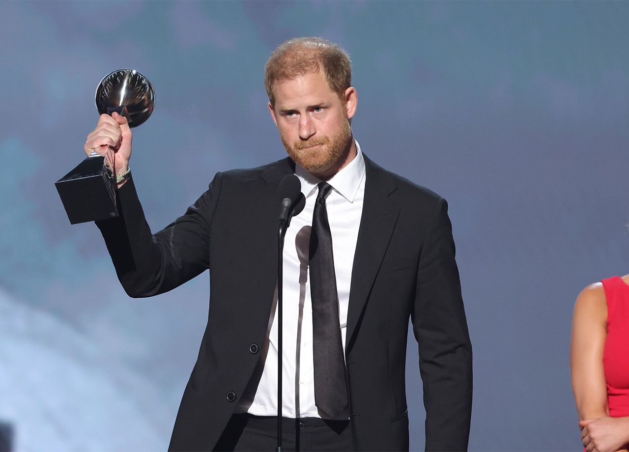 Prince Harry accepts award 2024 ESPYs