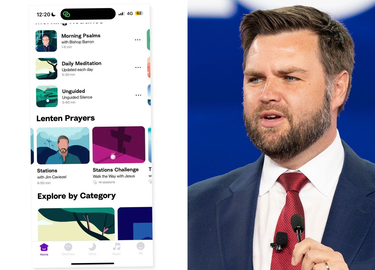 JD Vance and Hallow app