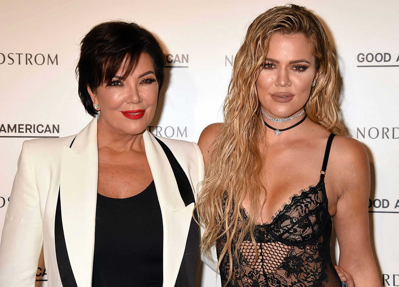 Khloe Kardashian and Kris Jenner at Good American launch