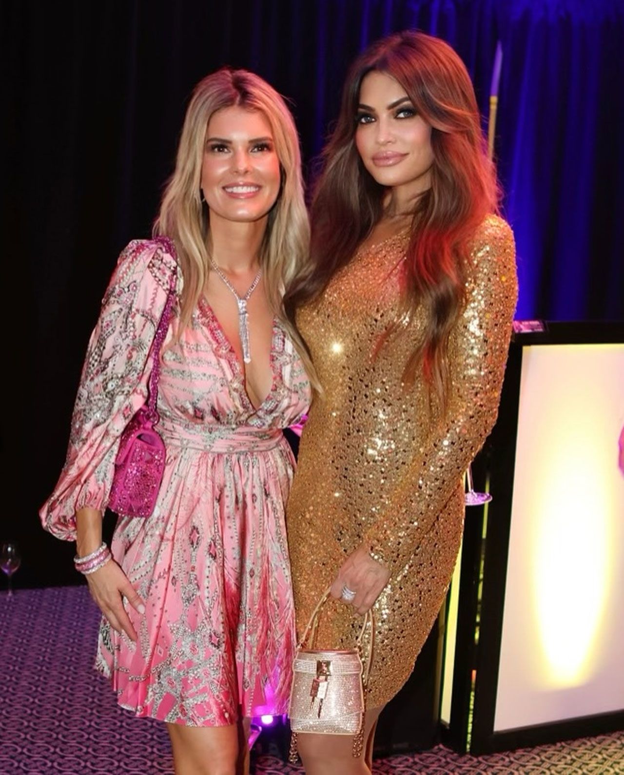 Kimberly-Guilfoyle-wears-a-Gold-Mini-Dress-in-Birthday-Post-with-Kimberly-Albers