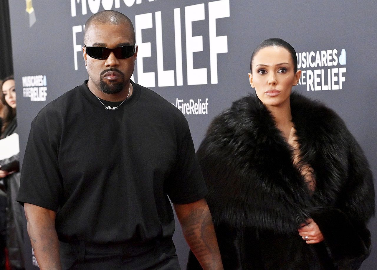 Kanye West and Bianca Censori at the Grammys