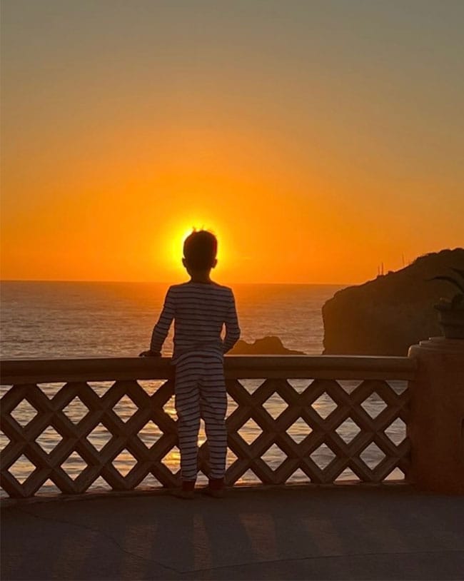 Prince Archie balcony sunset Meghan Markle Instagram picture
