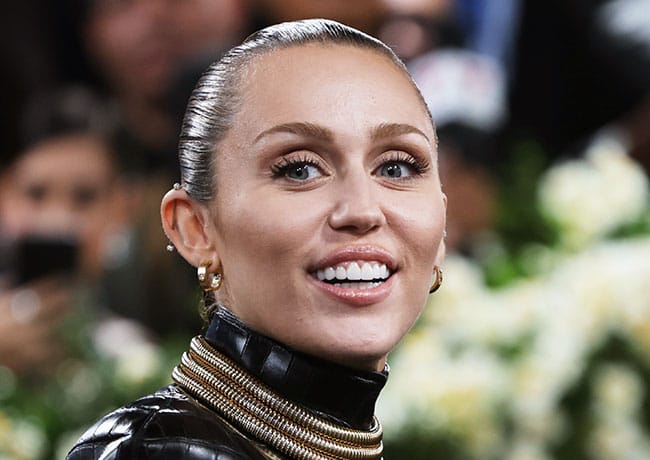 Miley Cyrus smiling