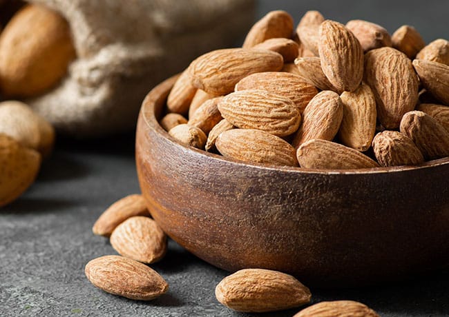 bowl of almonds