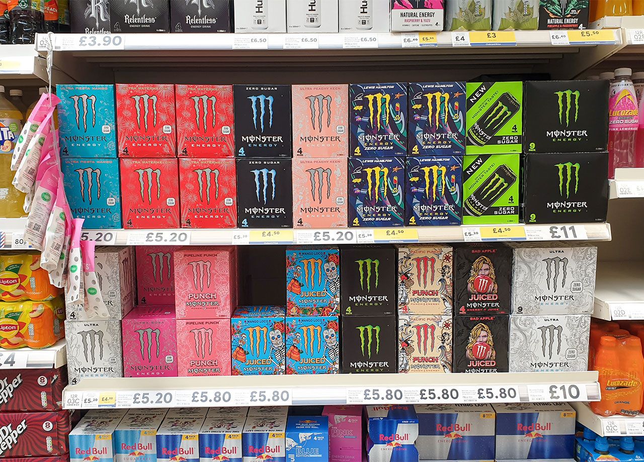 energy drinks in store