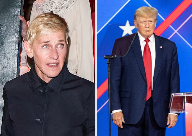 Ellen DeGeneres and Donald Trump