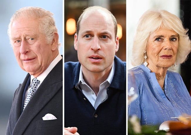 Queen Camilla and Prince William and King Charles