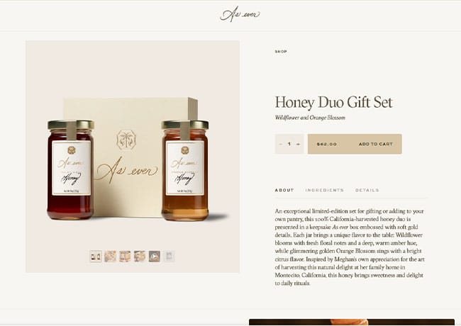 Meghan Markle As Ever Holiday Collection Honey Duo gift set