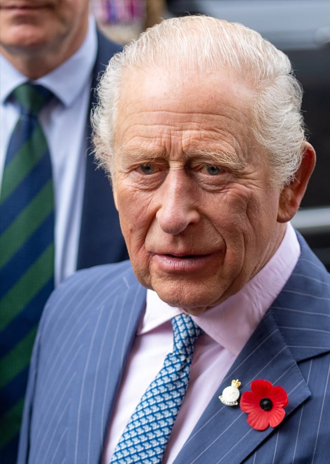 King Charles leaves Chatfield Health Care London