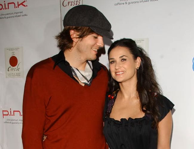 Ashton Kutcher and Demi Moore in West Hollywood 2007