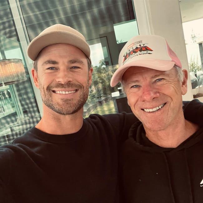 Chris Hemsworth and his father