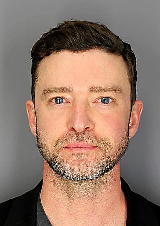 justin timberlake mugshot
