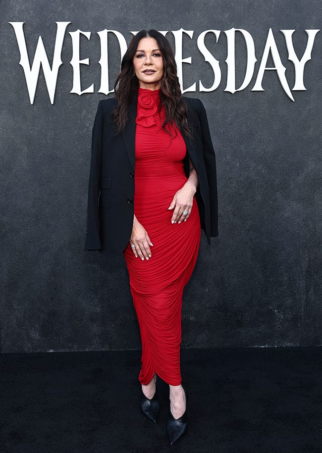 Catherine Zeta Jones Netflix FYSEE Event red dress