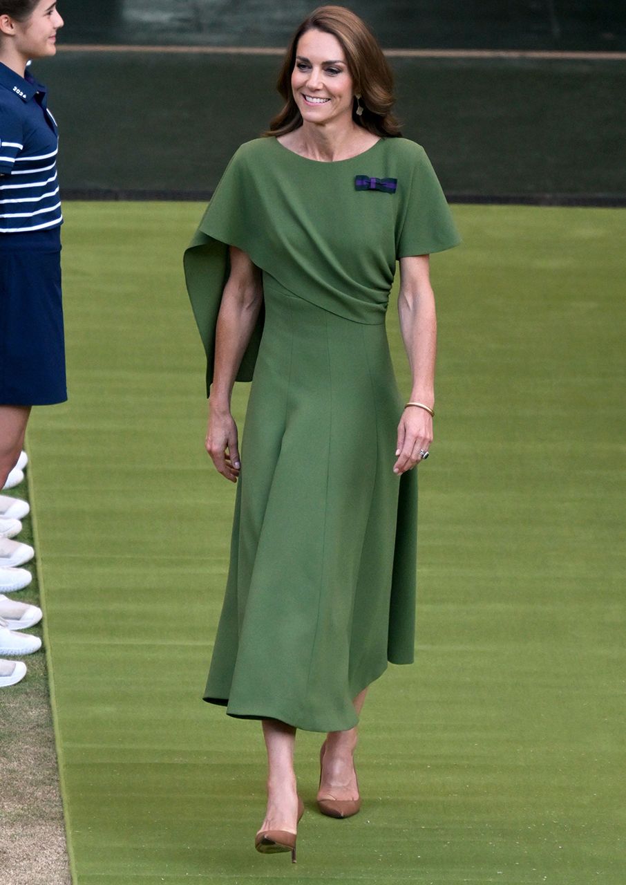 Kate Middleton olive green dress Wimbledon 2026