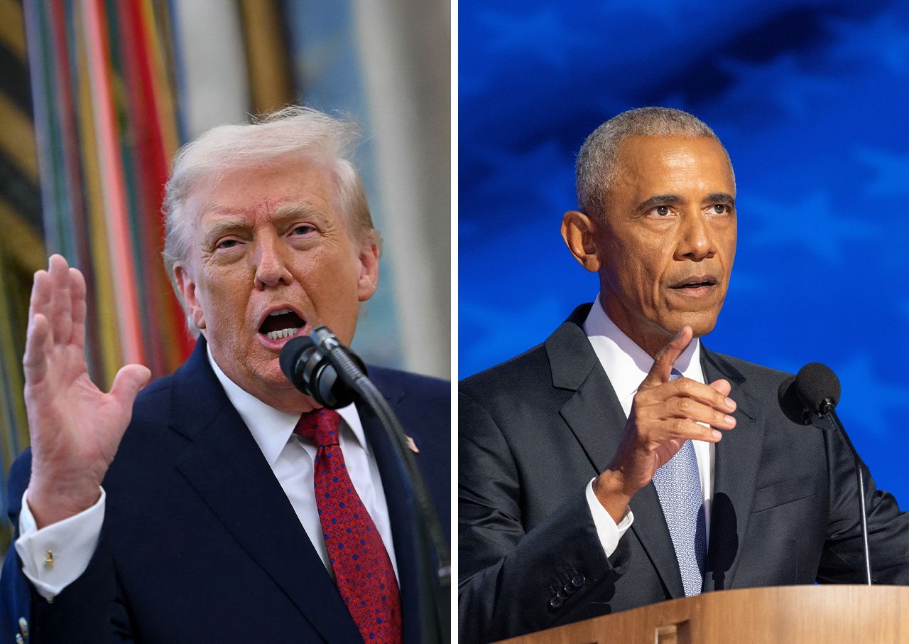 Donald Trump and Barack Obama