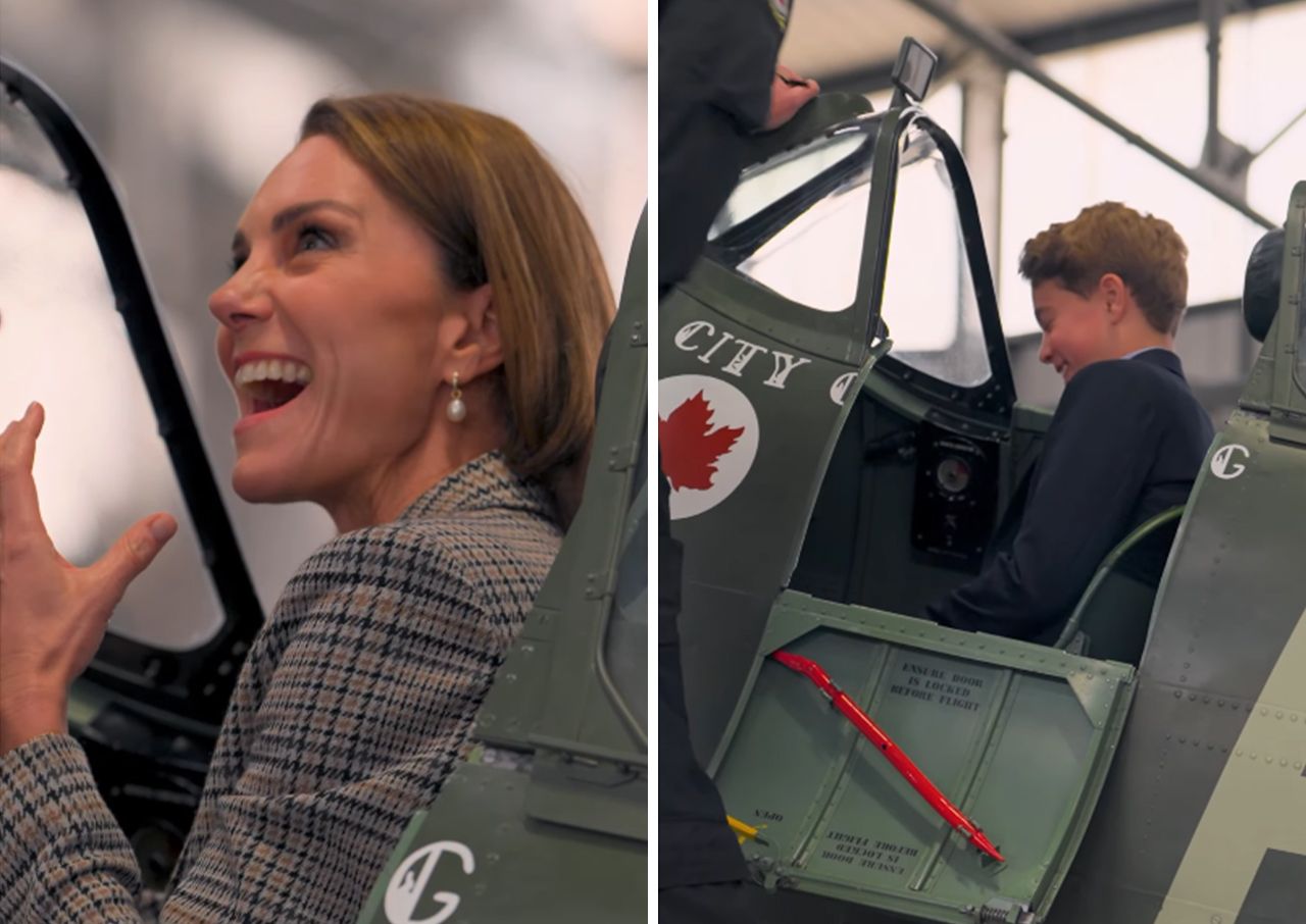 Kate Middleton and Prince George RAF Coningsby