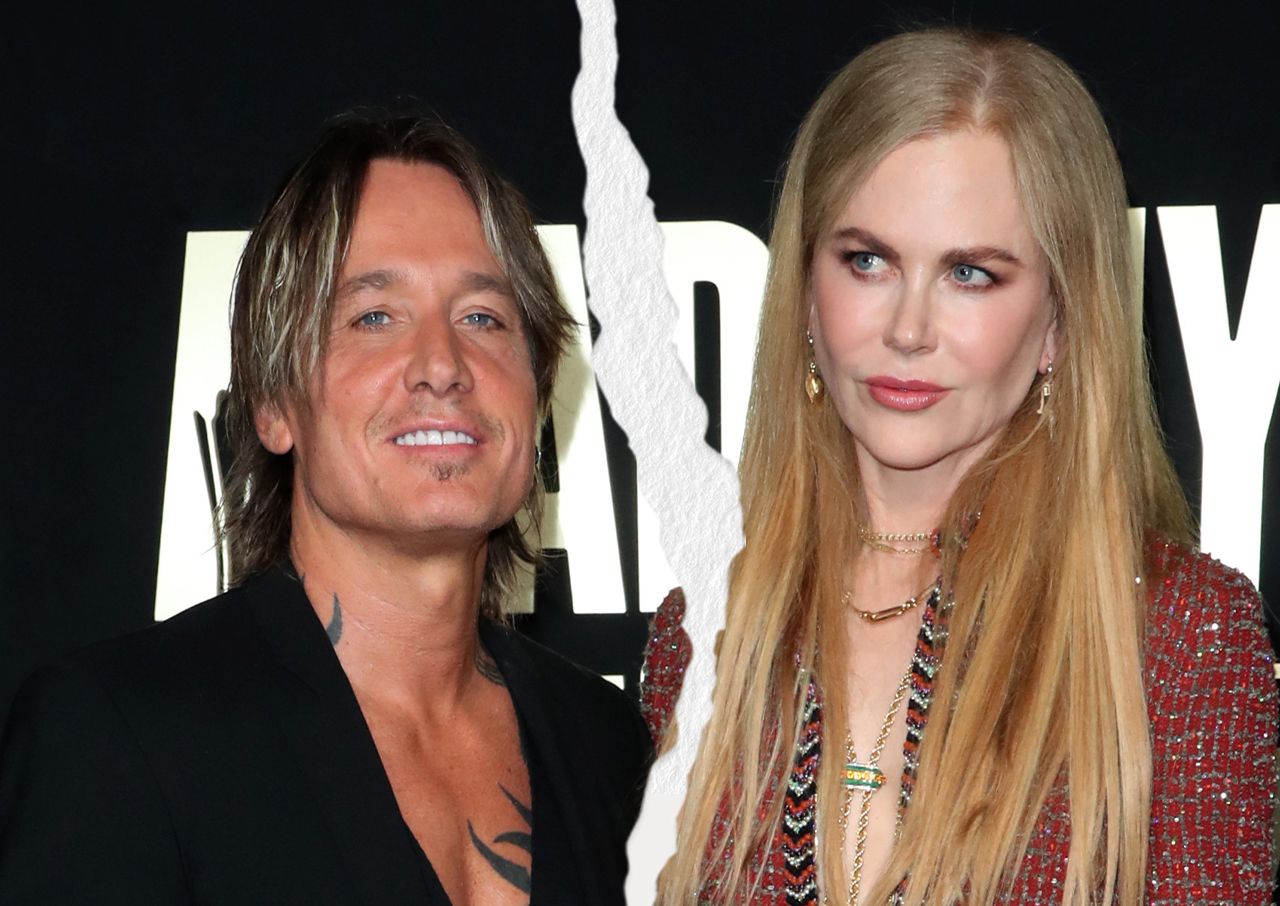Nicole Kidman and Keith Urban Academy of Country Music Awards split photo