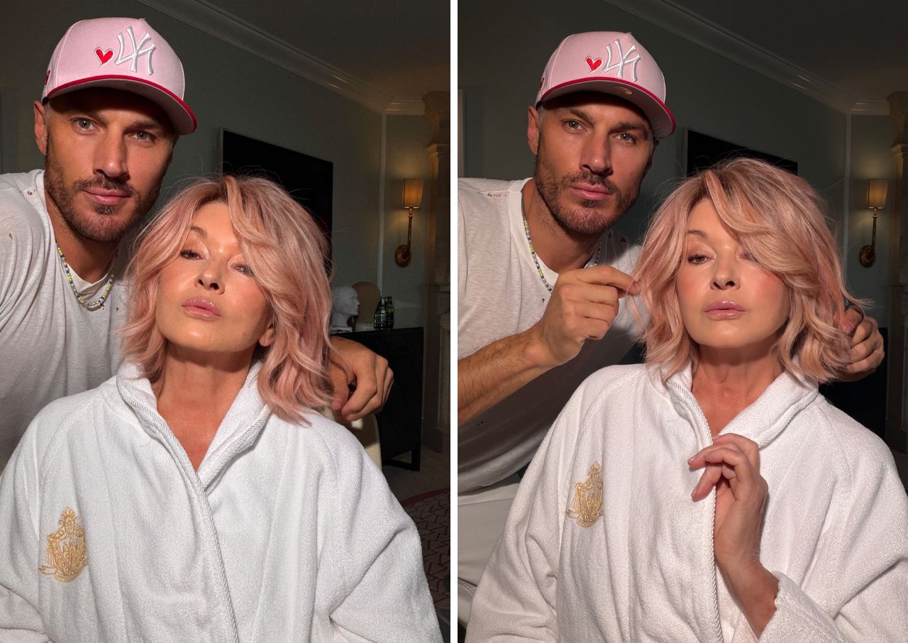Martha Stewart Chris Appleton makeover pink hair