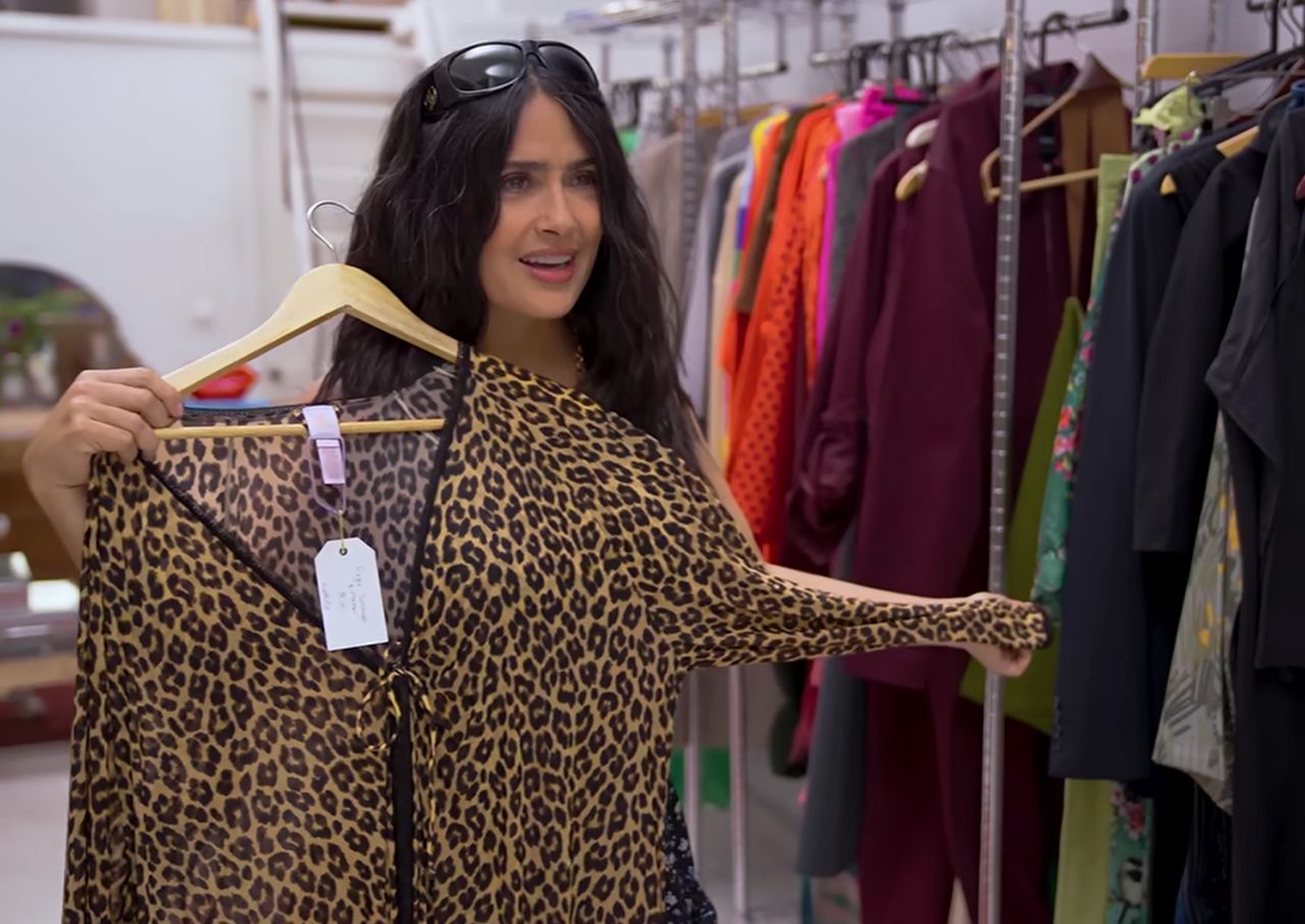 Salma Hayek and daughter Valentina vintage shopping