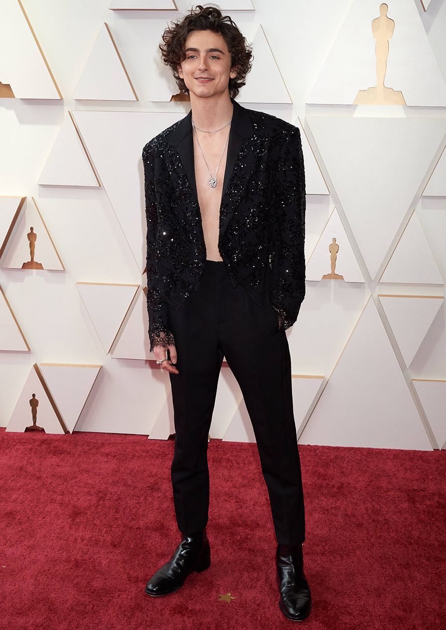 Timothee Chalamet Louis Vuitton outfit Oscars
