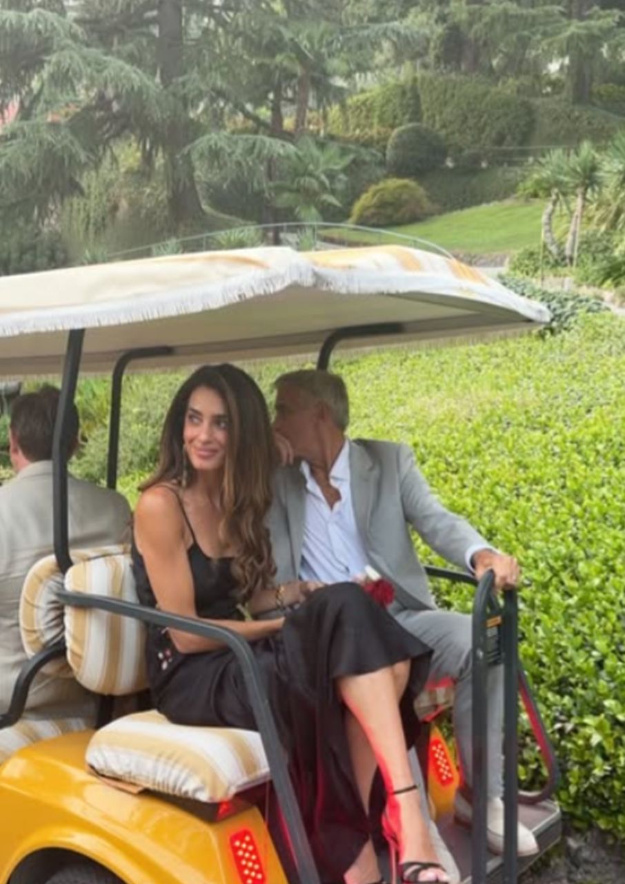 Amal Clooney with George Clooney Lake Como dinner party