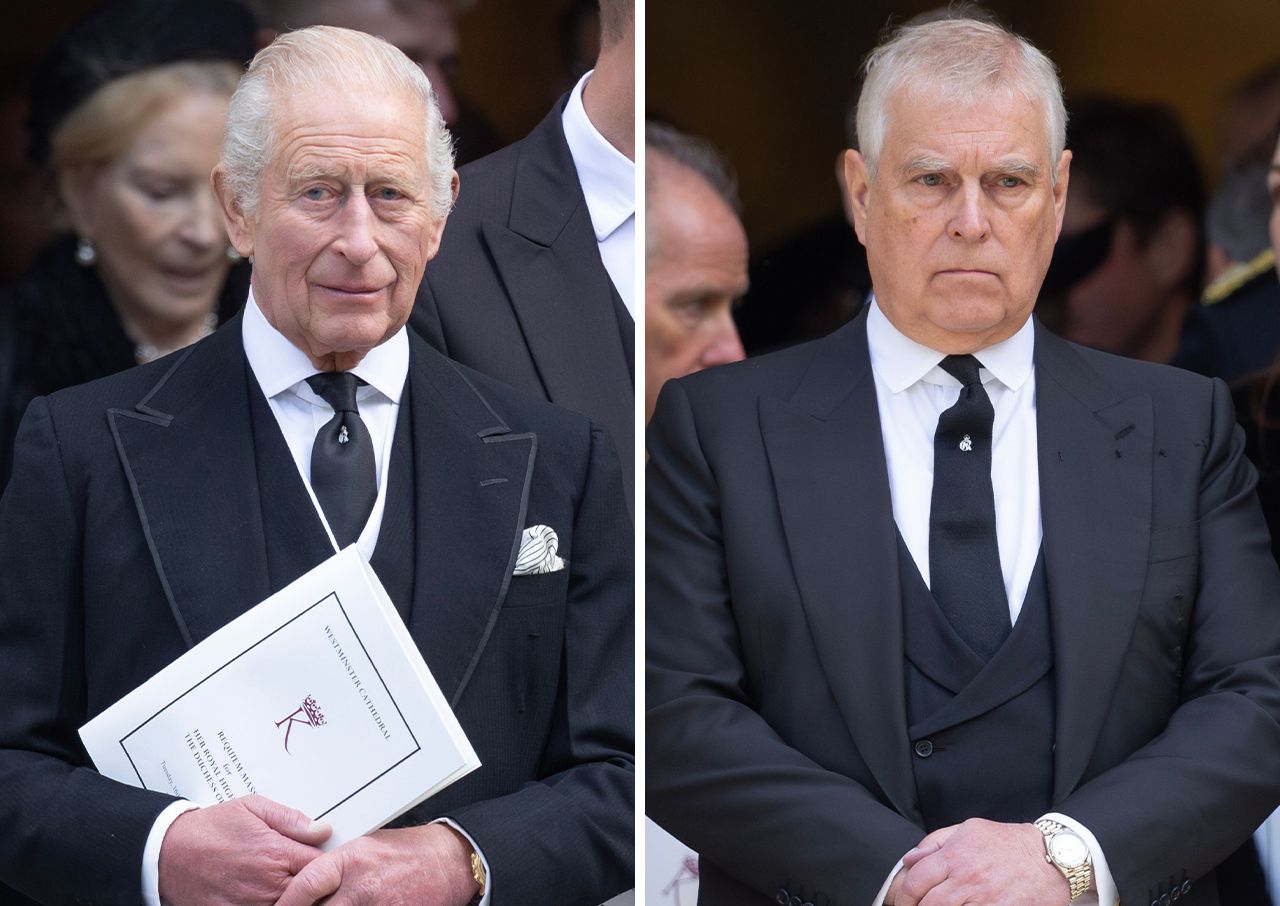 King Charles and ex Prince Andrew