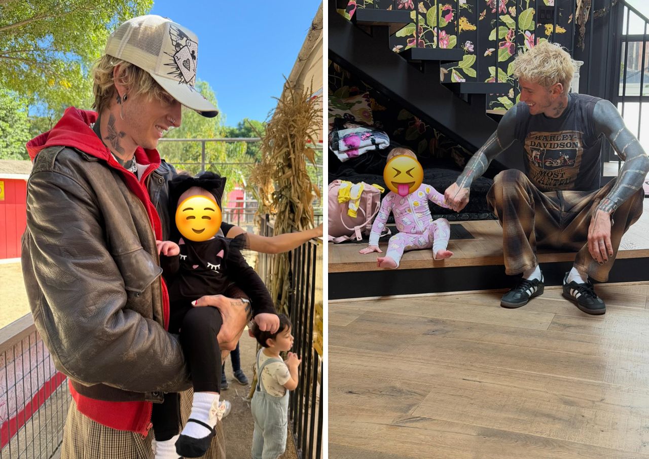 Machine Gun Kelly and daughter Saga Blade Instagram post