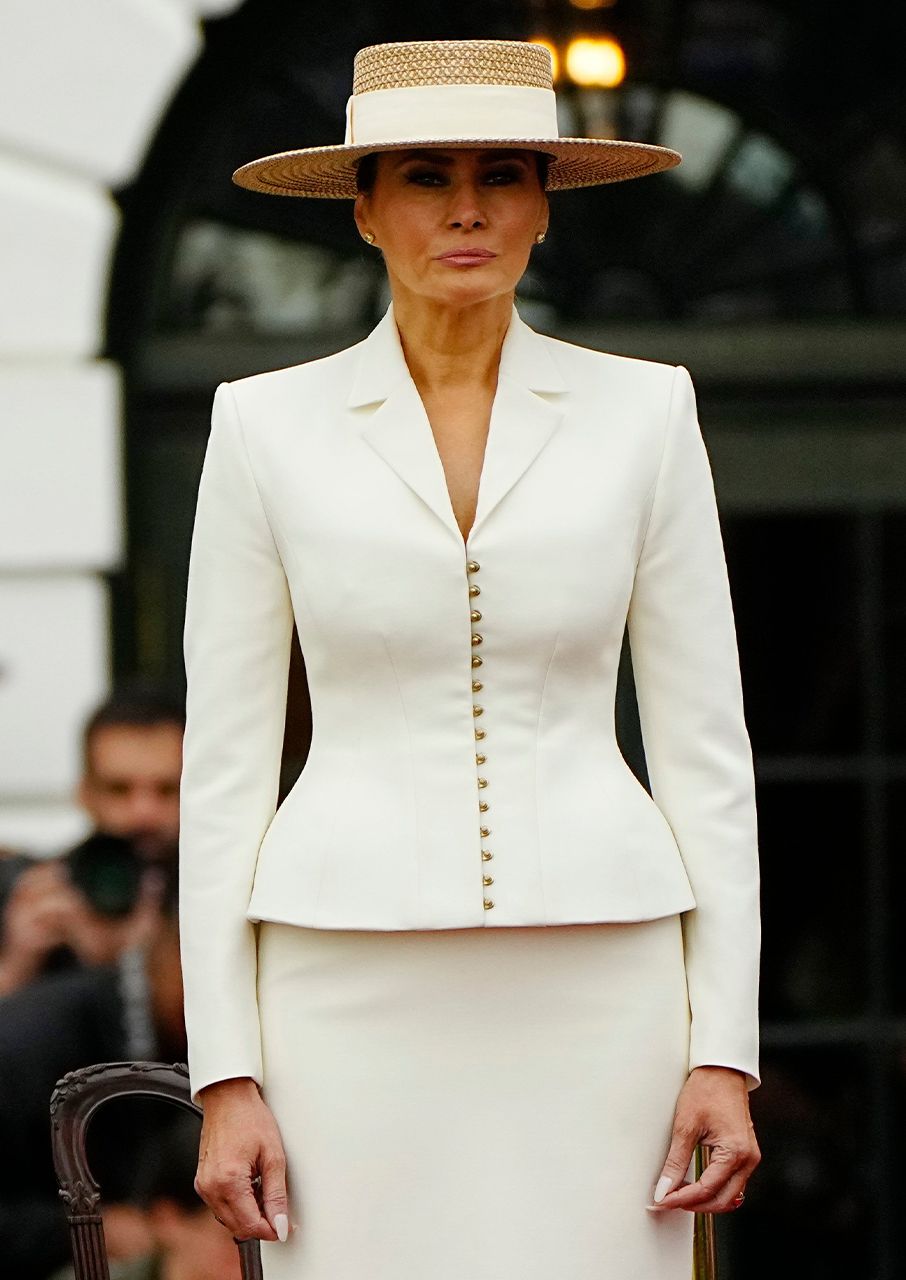 Melania Trump welcoming King Charles and Queen Camilla