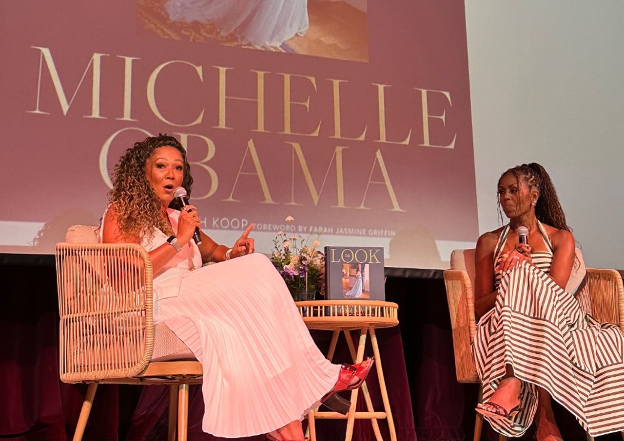 Michelle Obama stripe dress