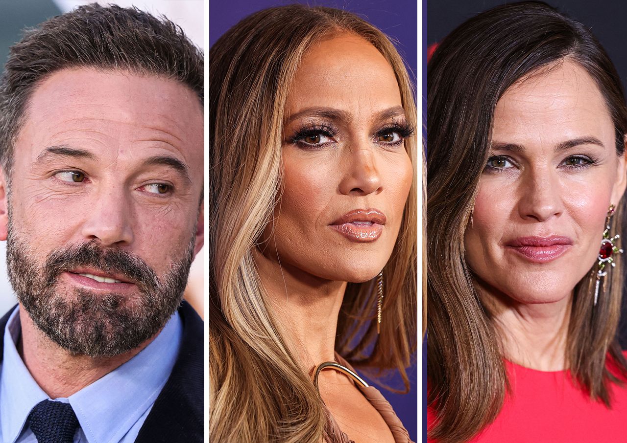 Ben Affleck with Jennifer Lopez and Jennifer Garner